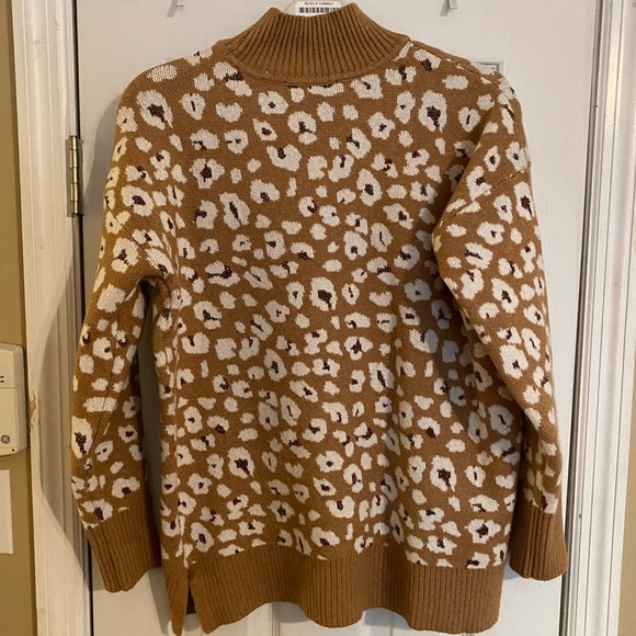 NWOT Loft Leopard Metallic Sweater Large - Picture 4 of 4